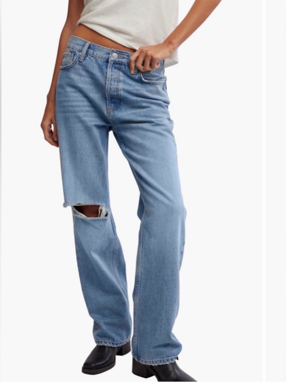 Free People Holly High Rise Bootcut Jeans in Cambridge NWOT